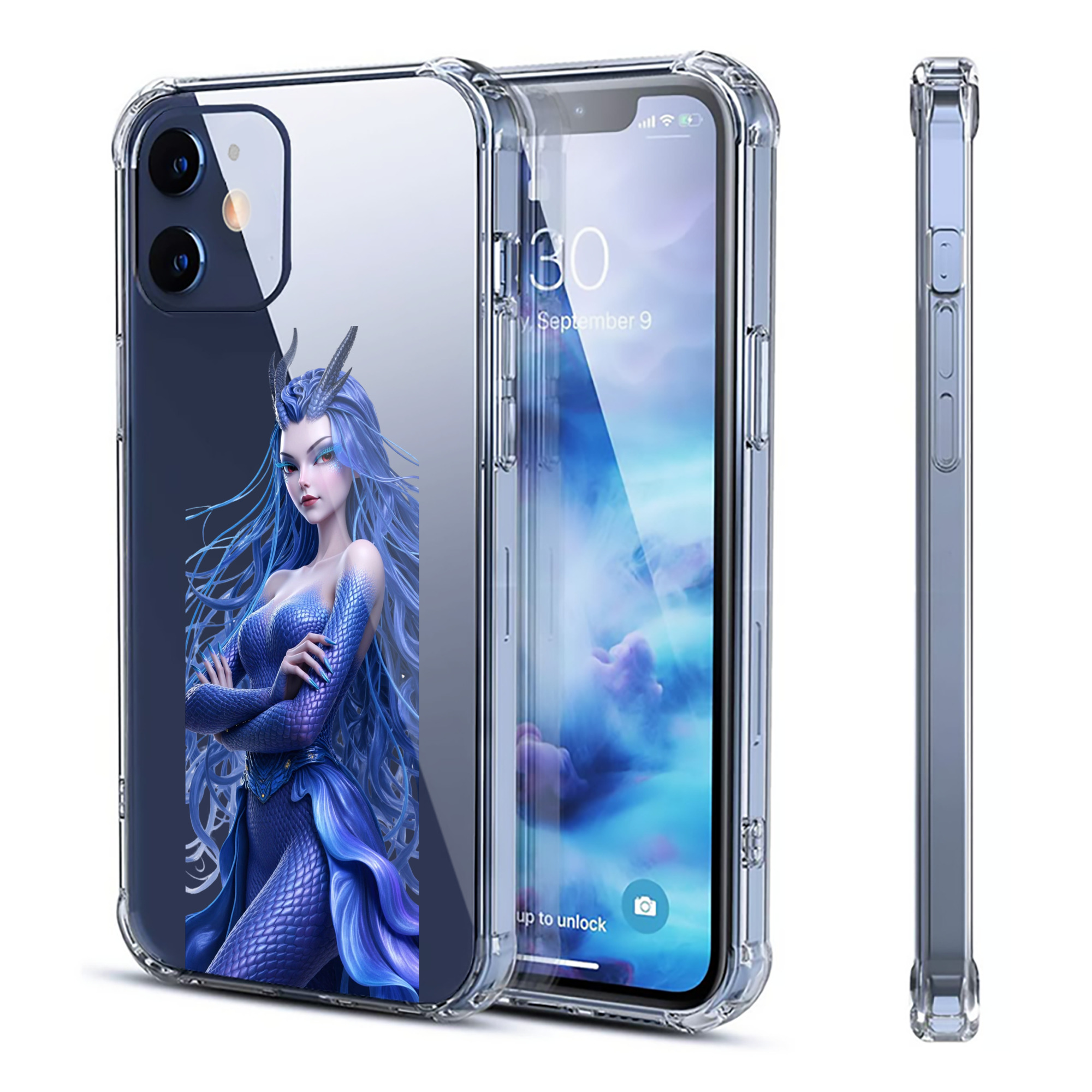 （画像用） Ne Zha 2 ナタ 魔童の大暴れ 【iPhone 12シリーズ対応】透明スマホケース（クリアソフトケース）